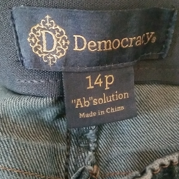 Democracy Flare Wide Leg Blue Jeans - Picture 5 of 5